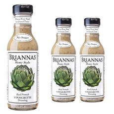 브리아나스 홈 스타일 리얼 프렌치 비네그레트 드레싱, 355ml, 3개