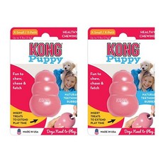 KONG 강아지 콩장난감 퍼피 XS 2개, 핑크+핑크