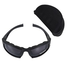 Unifizz X7 육군 선글라스 밀리터리 전술 고글 편광 렌즈 안경 유니 블랙 4 키트 훈련용 블랙. 104463