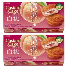 LOTTE 日本樂天 卡士達蛋糕 白桃口味 6入, 2個