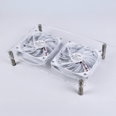 홈앤툴즈 미니PC 셋톱박스 오인페 저소음 USB 쿨링팬 (듀얼 베이직), 화이트, 1개