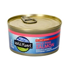 와일드 플래닛 야생 핑크 연어 껍질 & 뼈 없음 무염 -- 170g, 1개