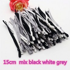 10 12CM 마스크 탄성 밴드 로프 다채로운 바느질 가능한 조정 벨트 귀고리 15CM, 3 color xing 15cm, A. 50pcs