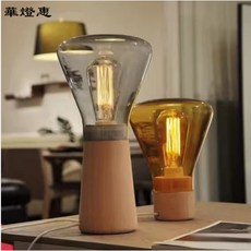 華燈惠 現貨檯燈 北歐風日式風檯燈 LED檯燈落地燈立燈閱讀燈, 琥珀色