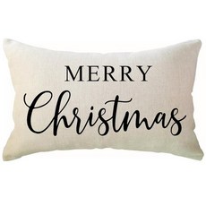 크리스마스 요추 장식용 쿠션 커버 농가 겨울 홀리데이 메리 장식 직사각형/허리 베개 30.5 x 50.8cm(12 20인치) 현관 (베이지) ULOVE LOVE YOURSELF, 베이지 ULOVE LOVE YOURSELF 12984