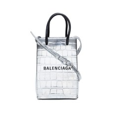 발렌시아가 중고 2015-2025 크로커다일 이펙트 미니 토트 백