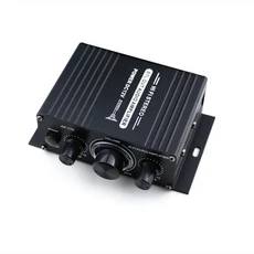 AK170 12V 미니 400W HIFI 디지털 스테레오 오디오 앰프 FM Amplificador In AMP 자동차 홈 라디오 극장 마, 01 Black