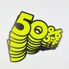 50프로 상품 진열 광고 쇼 카드 (10장세트), 4세트