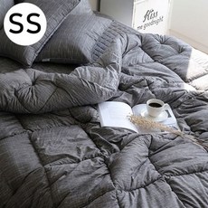 포유 차엽이불 해피니 엘레나 소프트마이크로 차렵이불 (슈퍼싱글 SS) (그레이)