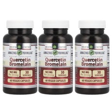 브로멜라인 퀘르세틴 브로멜린 효능 Quercetin Bromelain 60캡슐 3병, 60정