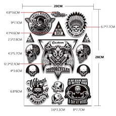 할리 데이비슨용 비닐 오토바이 스티커 로고 탱크 헬멧 자전거 데칼, 3