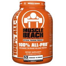 MUSCLE BEACH All-Pro Advanced三階段釋放蛋白質, 1.8kg, 餅乾和奶油, 1個