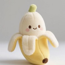 可愛剝皮香蕉造型毛絨玩具公仔 擺件 玩偶, 1個, 剝皮香蕉玩偶  15釐米左右