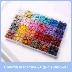 600PCS 상자 씰링 왁스 비즈 24 그리드 팔각형 해바라기 씰링 왁스 펠렛 왁스 인감 스탬프 편지 용 편지 왁스 인감 키트, TZ526, 1개