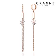 [끄란느] 14K GF 플라워 드롭 원터치 귀걸이 C24EGP142