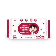 GAGAGO 櫻桃小丸子 純水潔淨柔濕紙巾 (80抽/包 3包組), 3盒, 80張, 7.5g