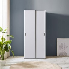 솜씨방 루디아 친환경 E0 800 슬라이딩 옷장 고시원 자취방 투룸, 그레이, 루디아 슬라이딩 800 옷장