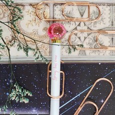 윈코 서류 다이어리 수납 화일철 문서 펜꽂이 클립 로즈골드