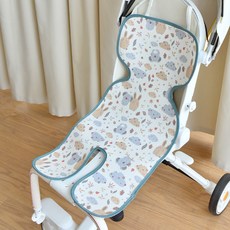 嬰幼兒苧麻推車墊 A級品質 天然透氣, 森林奇遇 33*70cm, 1套