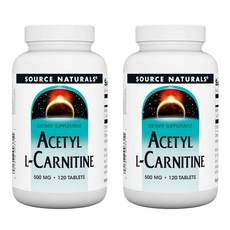 소스내츄럴스 아세틸 L-카르니틴 500mg 타블렛, 120개입, 2개, 120정