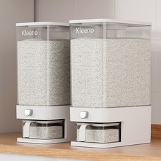 Kleeno 원터치 방습 쌀통 10KG 쌀보관용기, 1개, 투명해요