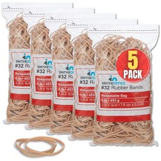 1InTheOffice 고무 밴드 사이즈 32# 고무 밴드 32개 7.6cm x 0.3cm3인치 x 1/8인치 5팩 294698, 1InTheOffice 고무 밴드 사이즈 32#, 고무