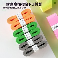 羽毛球拍手膠吸汗帶：PU止滑透氣纏繞帶，棒球棒/羽球拍握把皮，舒適不黏手, 白色,級版雙面覆膜】通用手膠【4條裝】+封口貼, 1個