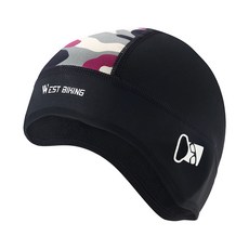 WEST BIKING 겨울 스포츠 두개골 모자 방풍 열 자전거 겨울 스포츠 겨울 겨울 스포츠 두개골 모자, 1개, Black