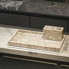 대리석 칫솔꽂이 욕실 북유럽 스테인리스 스탠딩 심플 호텔 세면, C모델 3홀+36x20cm 트레이