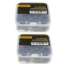 히리시 100개 카프 낚시용 열수축 튜브 키트 엉킴 방지 훅 슬리브 로니 헤어 리그 액세서리 내구성 도구, 01 200Pcs