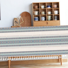 주방수납장 북유럽패턴 태슬장식 가리개커튼 찻잔진열 원목서랍 인테리어소품