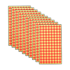 이음모음 원형 도트 스티커 10mm, 10장 (1120개입), 1세트, 프리미엄 빨강