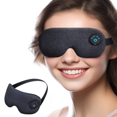 三檔溫控 USB 充電熱敷眼罩 1秒速熱緩解疲勞睡眠眼罩, 1個, 1個裝