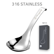 꽁용 스텐 미니 국자 스테인레스, 1개, 실버