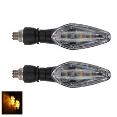 바이크 방향 지시등 앰버 표시기 범용 방수 스쿠터 경고 후방 후미등 주행등 접근, 01 2PCs