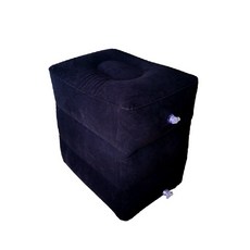 YPLUS 旅行充氣腳墊 - 三層氣墊 車用/飛機擱腳墊 舒適旅遊神器, 黑色, 黑色