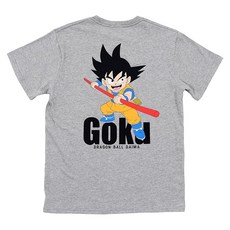 드래곤볼 DAIMA 남성용 반소매 티셔츠 손오공 A무늬 LL 남성용 모크 그레이 572