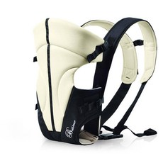 Bethbear 베이비 캐리어 배낭 다기능 전면 유아용 편안한 슬링 배낭 파우치 랩, 베이지색