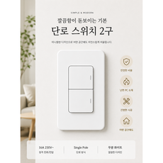 제일전기 디아트 화이트 단로 2구 스위치
