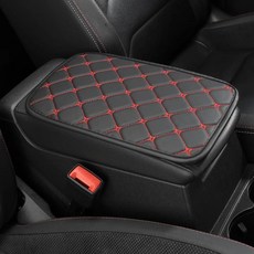 별 무늬 가죽 자동차 팔걸이 박스 쿠션 센터 콘솔 보호 더블 포켓 무포켓, 1개, 7. Red-No pocket