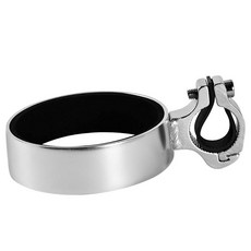 台灣熱銷 自行車水杯架 PU皮革可調節通用型水壺架 電動車奶茶咖啡杯架 騎行必備, 普通款杯杯架【銀色】, 1個