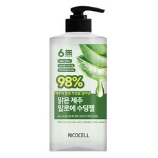 리코셀 대용량 저자극 맑은 제주 알로에 98% 수딩젤, 1개, 1L