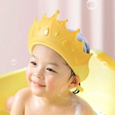 날씨요정 유아용 크라운 샴푸캡, 옐로우, 1개