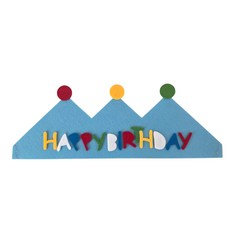 알록달록 펠트 생일파티 왕관 모자, 1개, 블루