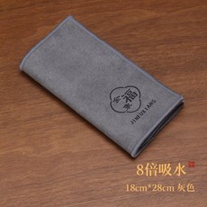 茶巾布吸水紫砂壺養壺巾加厚抹茶墊桌茶具棉麻專用毛巾 副廠商品, 灰色, 1個