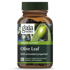 Gaiaherbs 橄欖葉萃取無麩質素食液體膠囊, 1個, 60 件