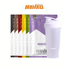 NAKED 益生菌濃縮乳清蛋白 綜合嘗鮮組 附搖搖杯, 1個, 奶茶/可可/芝麻/烏龍/鐵觀音/抹茶