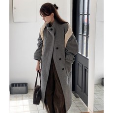 브랜드정품 키뮤어 KIIMUIR (우먼) 하이넥 울 롱코트_그레이 279201