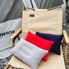 캠핑용 에어 베개 경량 컴팩트 차박용 휴대용 에어 베개 야외용 직사각형 여행용 숙박용 휴식용 소재 간편