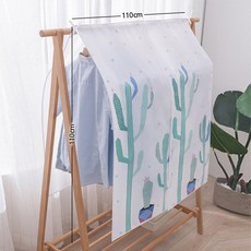 행거 옷 커버 드레스 의류 덮개 먼지 투명 비닐 부직포 헹거 지퍼 걸이 보관 방수 가리개, 선인장, 1개, 1개입